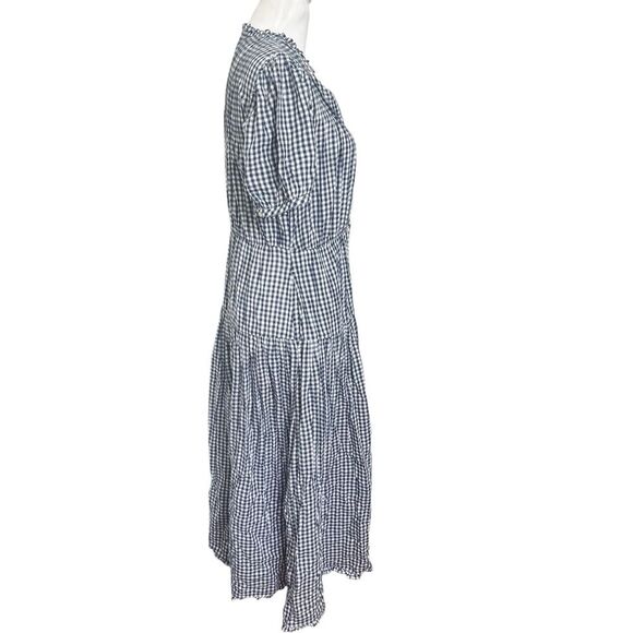 Doen Blue and White Smocked Maxi Sundress - Picture 5 of 12